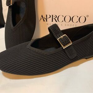 APRCOCO Women's Black Square-toe Mary Jane